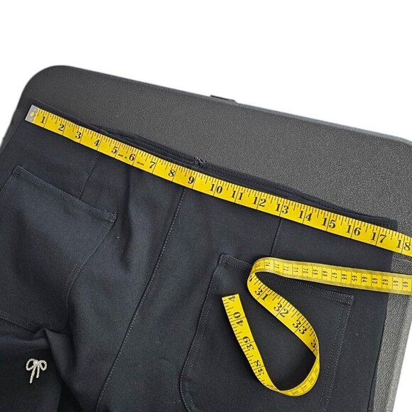 Anthropologie Maeve The Colette Bow Embellished Crop Wide-Leg Pants, Black, 33 - Picture 6 of 12